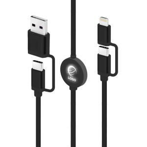 CABLE 4 EN 1 personalizable CON CARGA ULTRARRÁPIDA Y TRANSFERENCIA DE DATOS