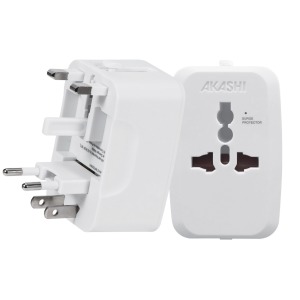 Adaptateur universel personalizable de voyage - Blanc