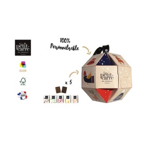 Adorno navideño de 8 cm con logotipo
