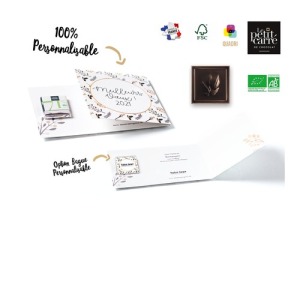 1 tarjeta cuadrada ecológica de 4 g con anilla personalizable