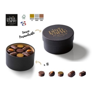 Coffret Allure personalizado con 18 bombones de chocolate