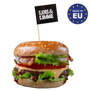 Pica hamburguesa mini bandera