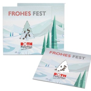 Tarjeta con papel de semillas de abeto