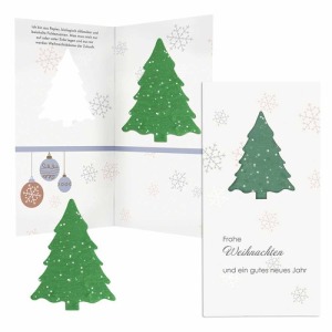Tarjeta de felicitación con papel de semillas de abeto - Diseño estándar