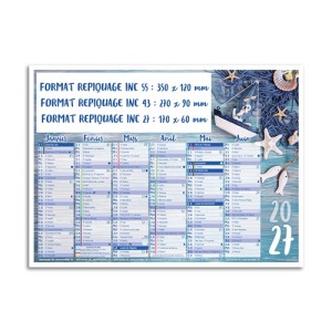 Calendrier bancaire thématique trésors de mer