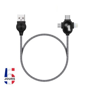 Câble de promoción LED 3 en 1 transfert et charge