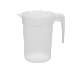 Jarra reutilizable de 1 L de polipropileno PP esmerilado