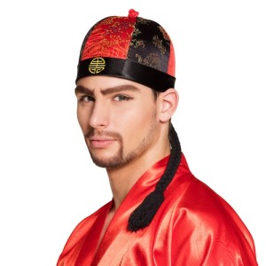 Sombrero mandarín con trenza