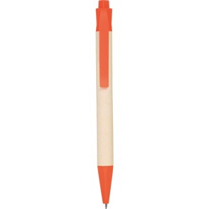 Stylo à bille personalizable en carton recyclé de lait et PLA