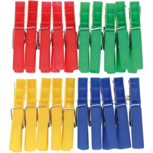 Pince à linge de promoción 20 par 7x1cm couleur assorti