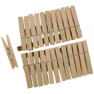 Pince à linge personalizable 7cm 24er naturel pinewood