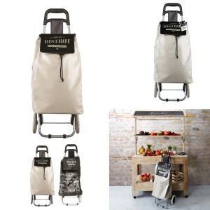 chariot personalizable shopping bistrot 2 roues, 2-fois assorti