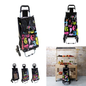chariot personalizable shopping 6 roues code shopping, 3-fois ass