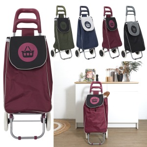 chariot personalizable shopping 2 roues picto, 4-fois assorti