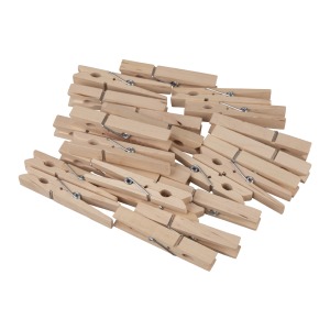 Pince à linge de promoción bois, 72mm, 24 pièces