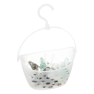 Pince linge x24 panier, transparent