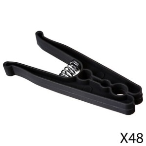 pince linge x48 gm, gris