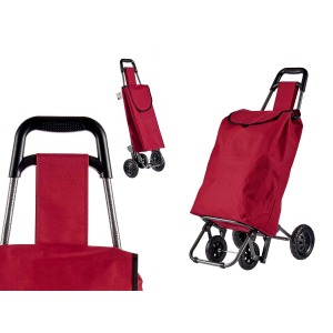 chariot personalizable de supermarché rouge