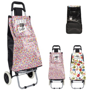 chariot personalizable shopping pvc 2 roues liberty, 2-fois assor