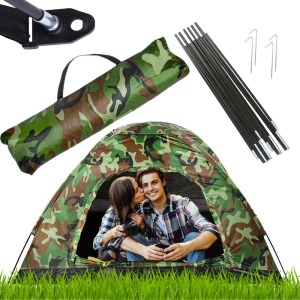 Tente de camping de promoción touristique moustiquaire camouflage
