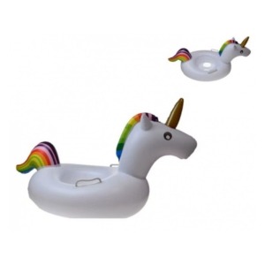 Bouée gonflable de promoción licorne, environ 70 cm, avec poign