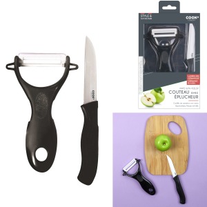 couteau ceramique 7.5cm avec eplucheur de promoción
