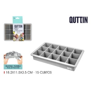 Bac à glaçons f de promoción flexible en silicone 15 cubito Quttin
