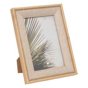 cadre photo personalizable tissu zera 10x15, beige lin