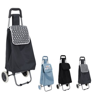 chariot personalizable shopping 2 roues, 3-fois assorti