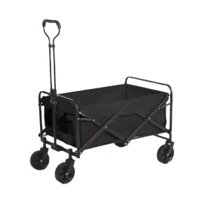 Chariot de promoción à main pliable noir, avec roues de 5 pouce