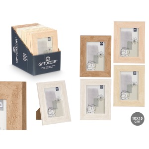 cadre photo personalizable effet pierre 10x15, 4 fois assorti