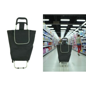 Chariot de courses personalizable avec fermeture éclair, 93x35x27