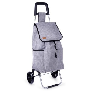 Chariot de courses de promoción avec sac, gris, 40 l