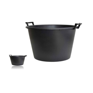 Seau rond personalizable avec poignées 130 litres noir