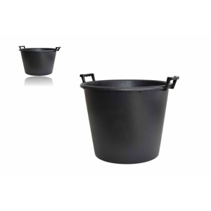 Seau rond personalizable avec poignées 110 litres noir