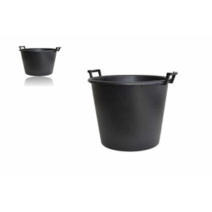 Seau rond personalizable avec poignées 70 litres noir
