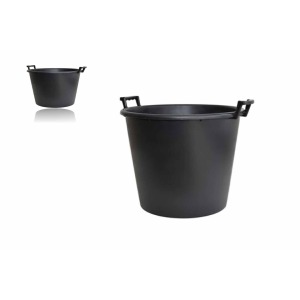 Seau rond personalizable avec poignées 90 litres noir