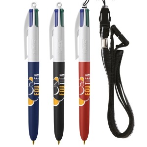 Bic® 4 colores suave con cordón