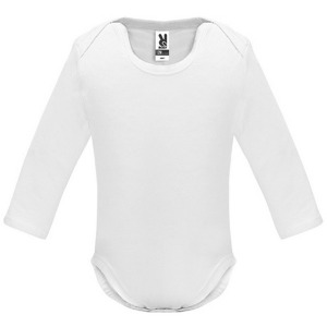 Body de promoción bebé manga larga en punto jersey simple HONEY L/S (Blanco)