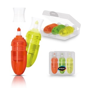 Caja de 3 rotuladores fluorescentes