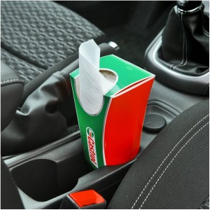 Caja de pañuelos para un coche