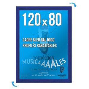 Marco mural CLIC-CLAC 80x120 cm AZUL 5002