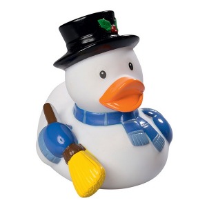 Pato muñeco de nieve invernal