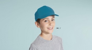 Gorra infantil de 5 paneles en algodón medio