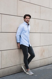 Camisa de manga larga con estampado de espiga - Russell