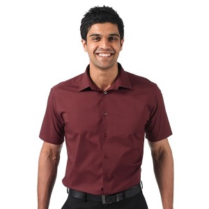 Camisa entallada de manga corta para hombre de Russell Collection