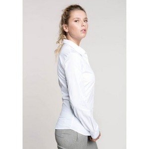Camisa de popelina de manga larga para mujer