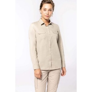 Camisa safari manga larga mujer - kariban