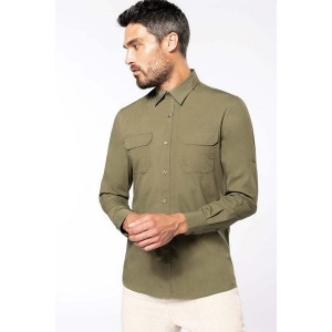 Camisa safari manga larga hombre - kariban