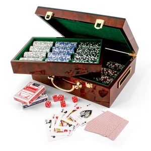 Estuche lacado de póquer